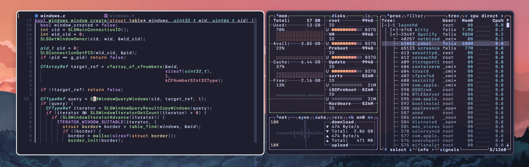 JankyBorders screenshot