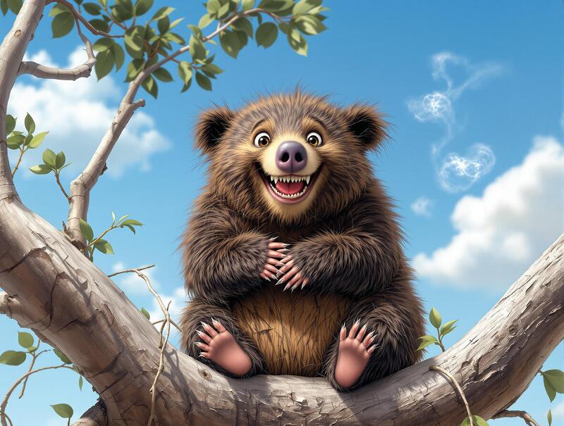 An image showing a very pleased drop bear